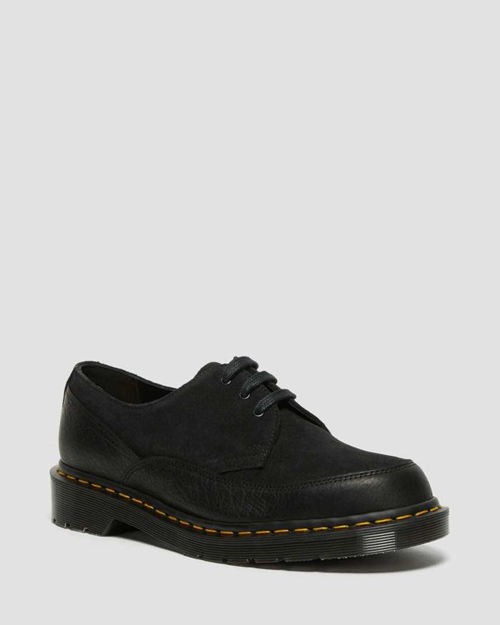 Dr Martens Mens 1461 Guard Made in England Leather Lace Up Oxfords Black - 08165BXHW